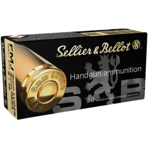 9 mm Luger FMJ 8,0g/124grs. Sellier & Bellot